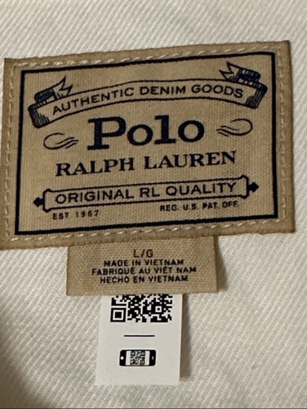 Polo by Ralph Lauren Men's White Denim Trucker Jacket Size L - Picture 2 of 13
